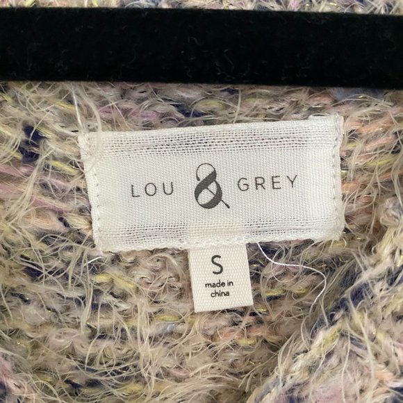 NWOT Lou & Grey Multicolored Fuzzy Sweater - Size S - Picture 3 of 4